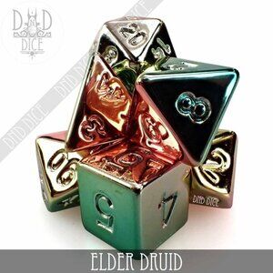 DND Dice Set - Elder Druid - 7 Acrylic Dice - Fantasy RPG‎ Tabletop Gaming